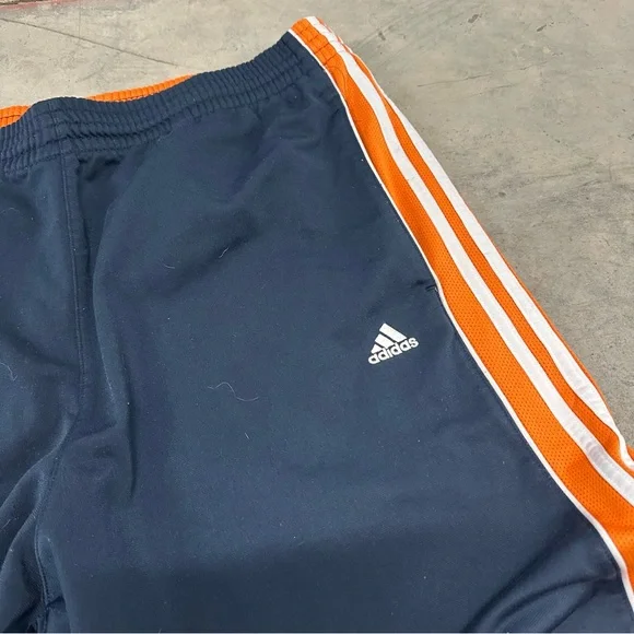 Vintage Y2K Adidas Mens Large Spell Out Striped Wide Leg Sweatpants Pants - Picture 4 of 13